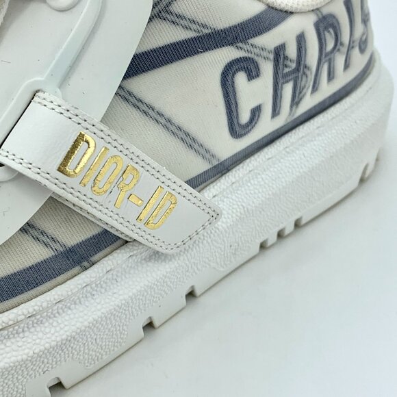 Christian Dior Dior-ID White Thick-Soled Lace-Up Sneakers Womens 37.5 - Picture 9 of 9